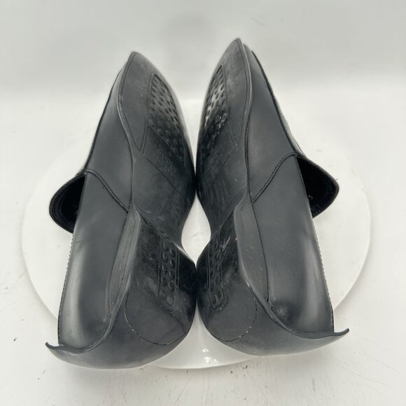 Gucci Men Size UK 8.5D US 9  Black Leather Canvas Slip On Penny Loafer Shoes - Picture 5 of 12